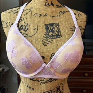PINK Victoria's Secret Lace Bra - Cream and Light Pink